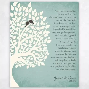 Half Tree Wedding Wall Plaque Gift for Mother Of The Bride LTC-1130