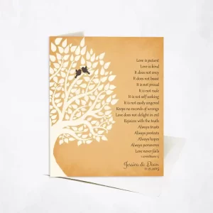 Half Tree Silhouette Anniversary Card Gift for Couple C-1131