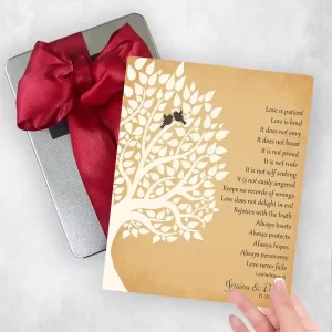 Half Tree Silhouette Anniversary Gift Delivery Box Gift for Couple TOY-1131