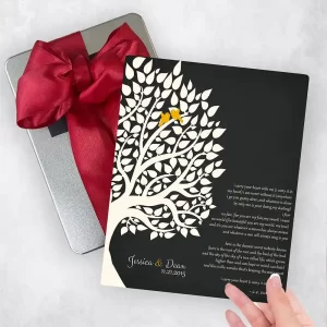 Half Tree Silhouette Anniversary Gift Delivery Box Gift for Couple TOY-1133