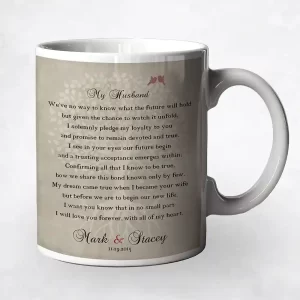Love Poem for Husband Wedding Coffee Mug Gift for Groom M-1137