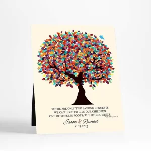 Spring Tree Thank You Wedding Desktop Plaque Gift for Parents D-1168