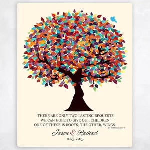 Spring Tree Thank You Wedding Wall Plaque Gift for Parents LTC-1168