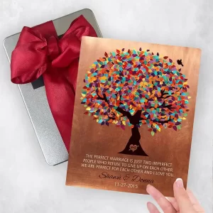 Copper Spring Tree 7th Anniversary Gift Delivery Box Gift for Couple TOY-1171