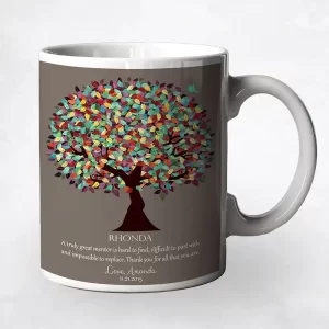 Colorful Spring Tree Leadership Appreciation Coffee Mug Gift for Mentor M-1201