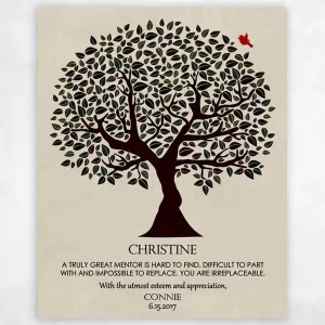 Dark Olive Tree Leadership Appreciation Wall Plaque Gift for Mentor LTC-1202