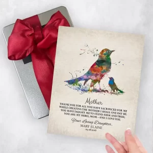 Bright Watercolor Birds Mother's Day Gift Delivery Box Gift for Mom TOY-1217