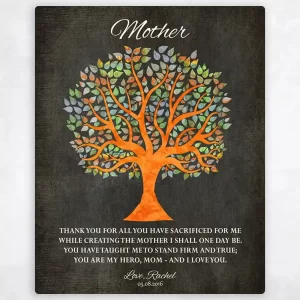 Artful Tree Silhouette Mother's Day Wall Plaque Gift for Mom LTC-1222