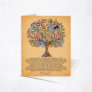 Watercolor Tree Wedding Card Gift for Mother Of The Bride C-1256