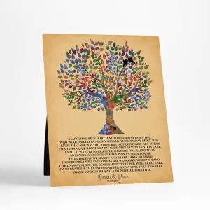 Watercolor Tree Wedding Desktop Plaque Gift for Mother Of The Bride D-1256