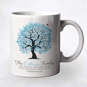 Artful Tree Anniversary Coffee Mug Gift for Couple M-1264