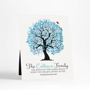 Artful Tree Anniversary Desktop Plaque Gift for Couple D-1264
