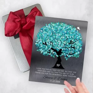 Tin Canopy Tree 10th Anniversary Gift Delivery Box Gift for Couple TOY-1265