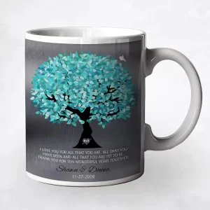 Tin Canopy Tree 10th Anniversary Coffee Mug Gift for Couple M-1265