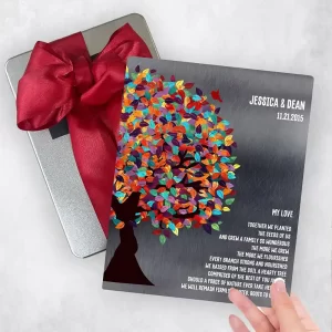 Tin Half Spring Tree 10th Anniversary Gift Delivery Box Gift for Couple TOY-1290