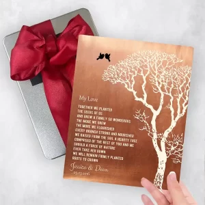 Copper Bare Tree 7th Anniversary Gift Delivery Box Gift for Couple TOY-1299