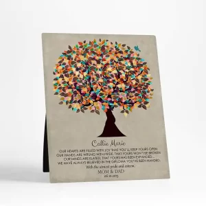 Late Spring Tree graduation Desktop Plaque Gift for Daughter D-1309