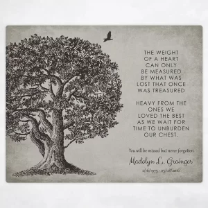 Oak Tree Memorial Wall Plaque Gift for Bereaved Family LTC-1328