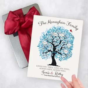Artful Tree with Names 10th Anniversary Gift Delivery Box Gift for Couple TOY-1343
