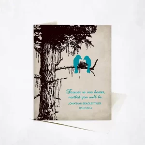 Dark Sequoia Tree Memorial Card Gift for Bereaved Parents C-1357