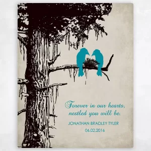 Dark Sequoia Tree Memorial Wall Plaque Gift for Bereaved Parents LTC-1357