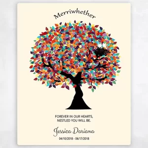 Colorful Spring Tree Memorial Wall Plaque Gift for Bereaved Parents LTC-1362