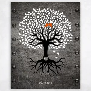 Iron Tree with Roots 6th Anniversary Wall Plaque Gift for Couple LTC-1373