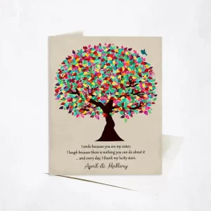 Early Spring Tree Wedding Card Gift for Sister C-1390