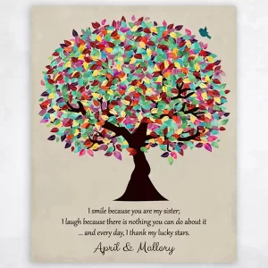 Early Spring Tree Wedding Wall Plaque Gift for Sister LTC-1390