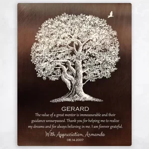 Bronze Oak Tree Leadership Appreciation Wall Plaque Gift for Mentor LTC-1397