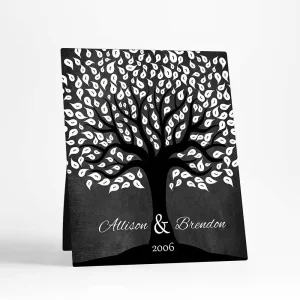 Dramatic Tree Anniversary Desktop Plaque Gift for Couple D-1402