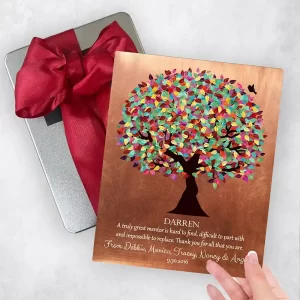 Copper Colorful Spring Tree Leadership Appreciation Gift Delivery Box Gift for Mentor TOY-1408