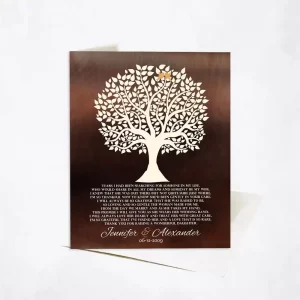 Bronze Tree Silhouette Wedding Card Gift for Mother Of The Bride C-1409