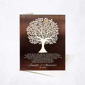 Bronze Tree Silhouette Wedding Card Gift for Mother Of The Groom C-1419