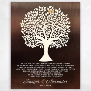 Bronze Tree Silhouette Wedding Wall Plaque Gift for Mother Of The Groom LTC-1419