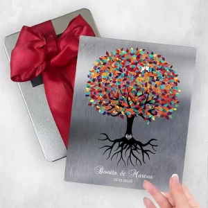 Tin Colorful Tree with Roots Engagement Gift Delivery Box Gift for Couple TOY-1423