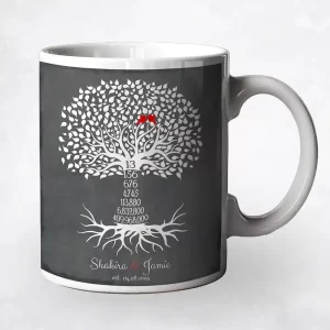 Countdown Tree 13th Anniversary Coffee Mug Gift for Couple M-1443