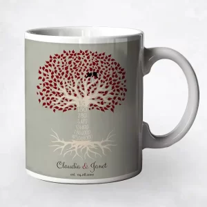 Countdown Tree 15th Anniversary Coffee Mug Gift for Couple M-1445