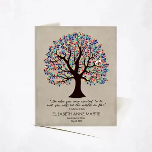 Curly Tree Faith Milestone Card Gift for Godchild C-1458