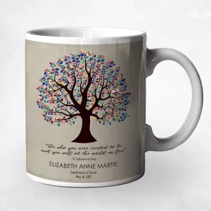 Curly Tree Faith Milestone Coffee Mug Gift for Godchild M-1458