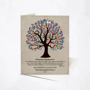 Curly Tree Clergy Appreciation Card Gift for Pastor C-1464