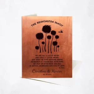 Copper Cypress Tree 7th Anniversary Card Gift for Couple C-1468