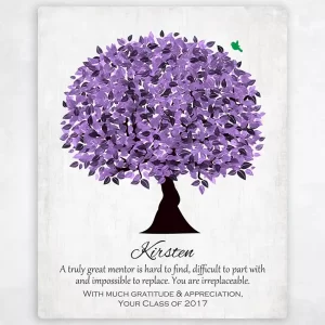Purple Tree Leadership Appreciation Wall Plaque Gift for Mentor LTC-1477