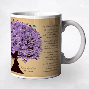 Half Purple Tree Mother's Day Coffee Mug Gift for Mom M-1478