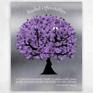 Tin Purple Tree Leadership Appreciation Wall Plaque Gift for Mentor LTC-1488