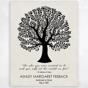 Curly Tree Faith Milestone Wall Plaque Gift for Child LTC-1506