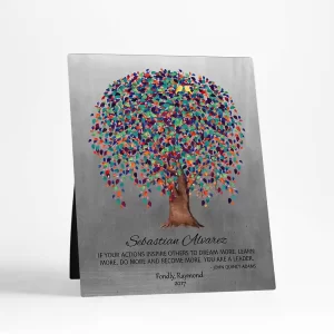 Tin Willow Tree Leadership Appreciation Desktop Plaque Gift for Mentor D-1511