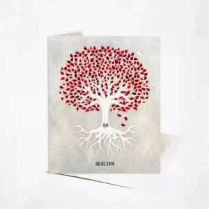 White Canopy Tree Anniversary Card Gift for Couple C-1533