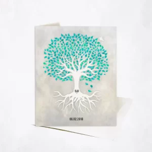 White Canopy Tree Anniversary Card Gift for Couple C-1536