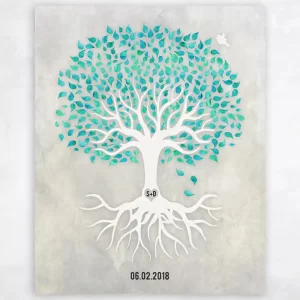 White Canopy Tree Anniversary Wall Plaque Gift for Couple LTC-1536